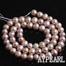 Freshwater Pearl Beads, Natural Purple, 6-7mm, Sold per 14.6-Inch Strand