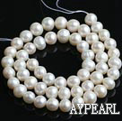 Freshwater Pearl Beads, Natural White, 7-8mm, Sold per 15-Inch Strand