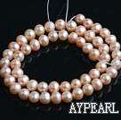 Freshwater Pearl Beads, Natural Pink, 7-8mm, Sold per 15-Inch Strand