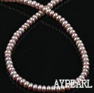 Pearl Beads, Purple, 7-8mm natural abacus shape, Sold per 15-inch strand