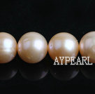 Pearl Beads, Pink, 10*11mm natural, Sold per 15.7-inch strand