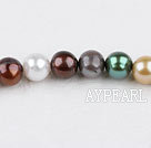 Pearl Beads, Mixed Color, 8-9mm dyed, 15.4-inch strand
