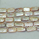 Biwa freshwater pearl beads,purple,  5*14*20mm rectangle. Sold per 15-inch strand.